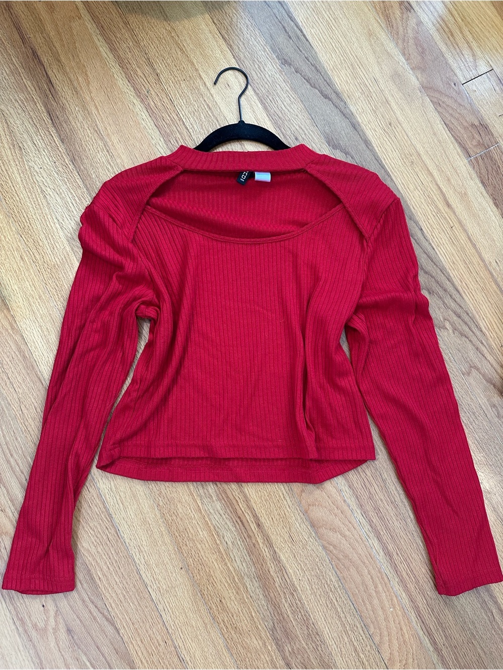 Red long sleeve top